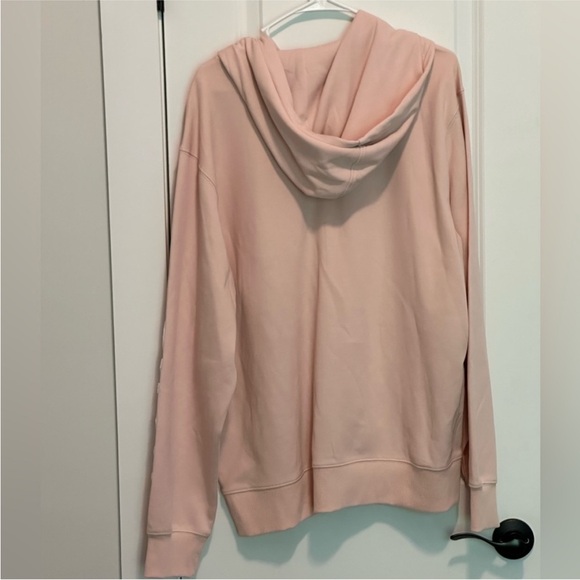 Michael Kors Powder Blush Pink Zip Up Hoodie Sweatshirt, Size Large - Picture 4 of 6